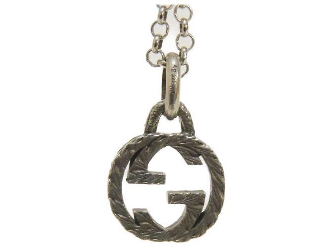 Collana Gucci Interlocking G Argento - vista 4