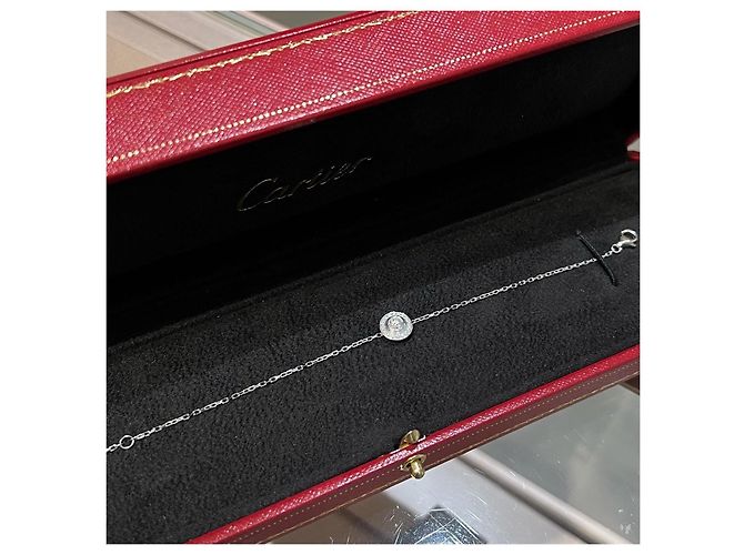 Bracciale Cartier in diamanti e oro bianco 18k - vista 3