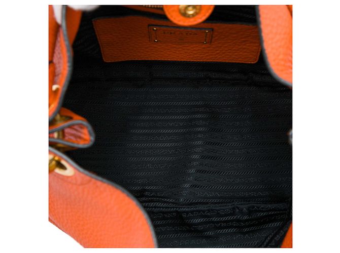 Prada Orange Vitello Daino Hobo-Tasche - Ansicht 4