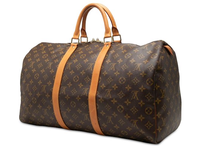 Louis Vuitton Brown Monogram Keepall 50 Castaño - vista 2