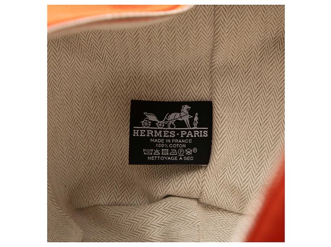 Funda Hermès Orange Large Toile Bride A Brac Naranja - vista 5