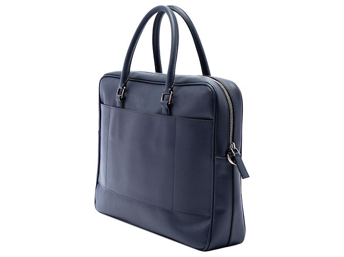 Mala de Negócios Prada Blue Saffiano Azul Azul marinho - vista 2