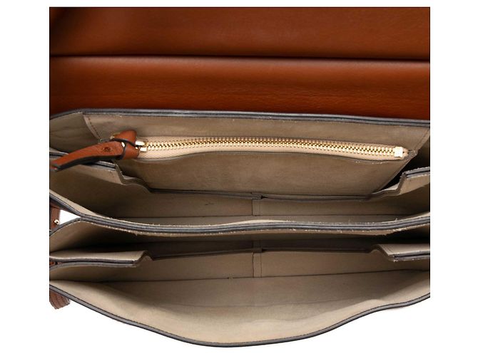 Chloé Faye Crossbody in vitello e camoscio marrone Medium - vista 4