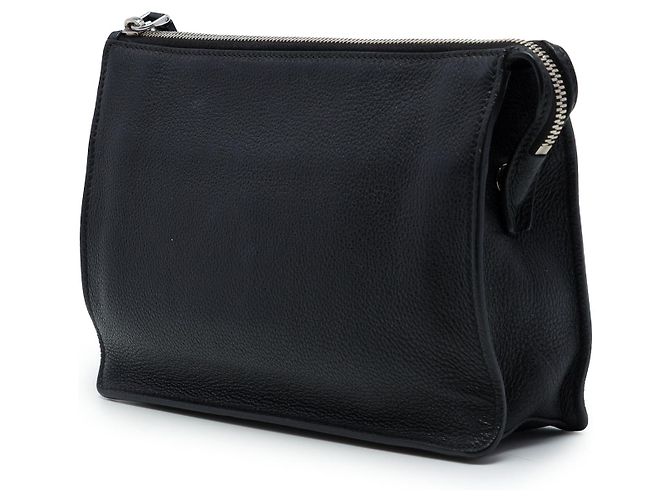 Clutch de muñeca Prada en Vitello Daino negro - vista 2