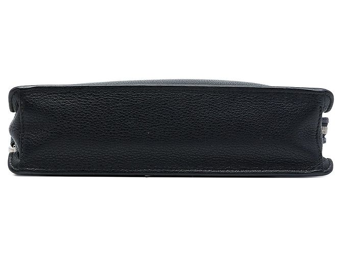 Clutch de muñeca Prada en Vitello Daino negro - vista 3