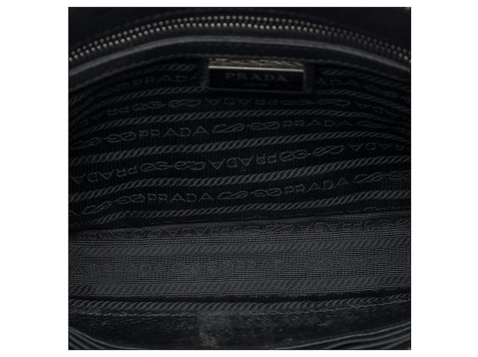 Clutch de muñeca Prada en Vitello Daino negro - vista 4