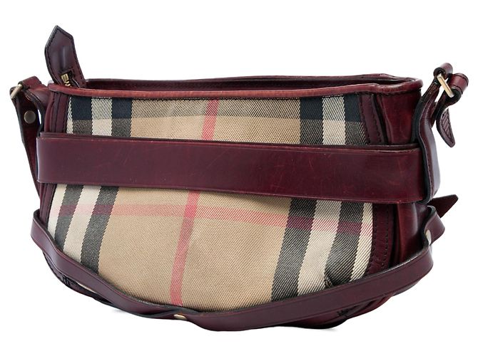 Burberry Brown House Check Canvas Bridle Langford Crossbody Marrone Marrone chiaro - vista 2