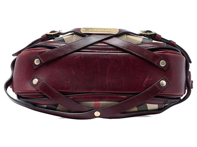 Burberry Brown House Check Canvas Bridle Langford Crossbody Marrone Marrone chiaro - vista 3