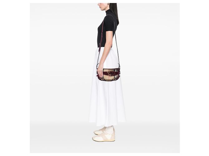 Burberry Brown House Check Canvas Bridle Langford Crossbody Marrone Marrone chiaro - vista 6