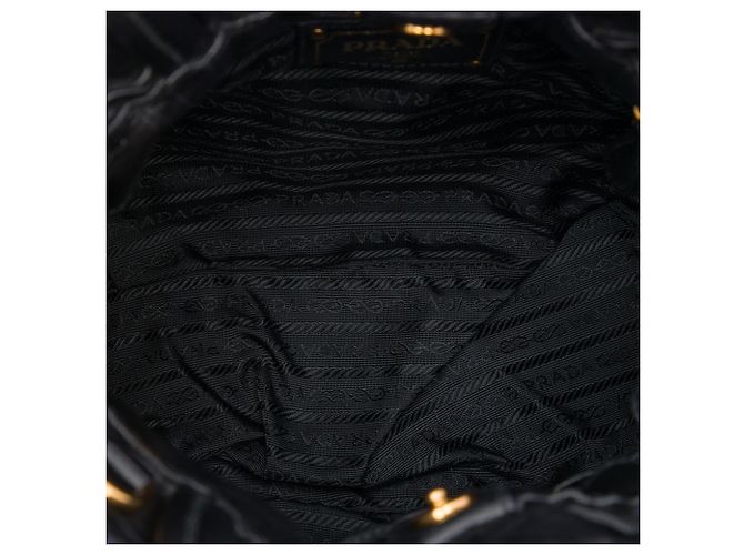 Tote Prada in Nappa nero con fiocco antique - vista 4