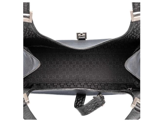 Borsa a tracolla Gucci Jackie Bardot in tela nera Nero - vista 4