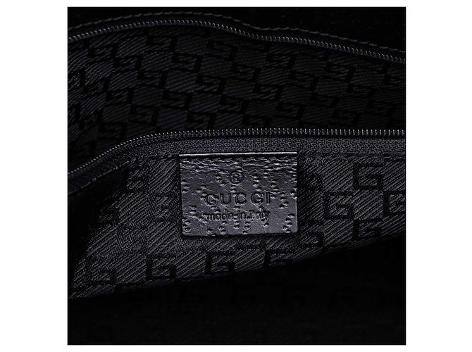 Borsa a tracolla Gucci Jackie Bardot in tela nera Nero - vista 5