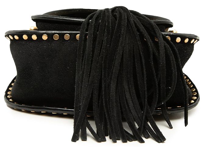 Chloé Borsa a tracolla Hudson piccola in camoscio intrecciato nera Nero - vista 3