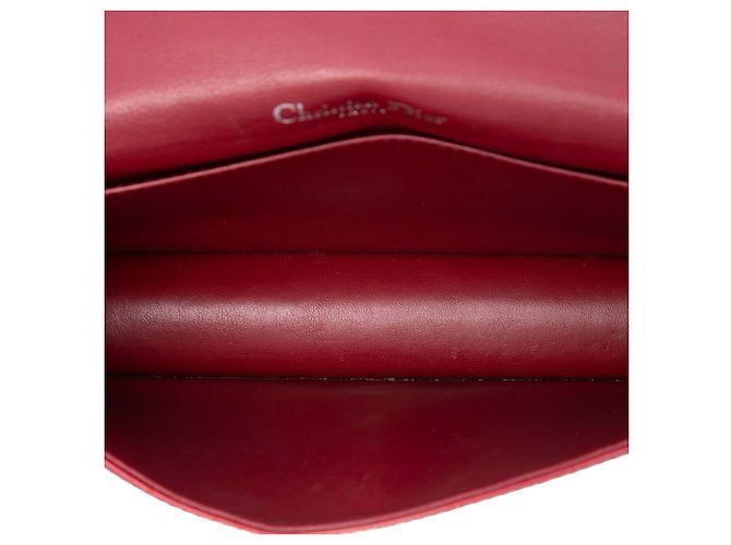 Autre Marque Clutch convertibile con catena Lady Dior in vernice rossa Cannage di Dior Rosso - vista 4