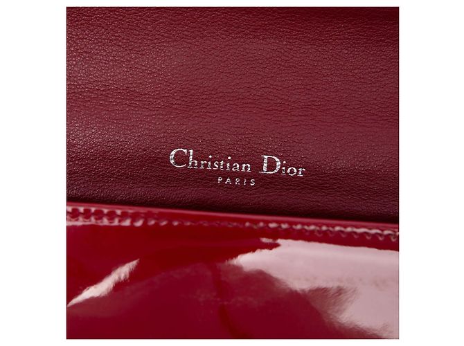 Autre Marque Clutch convertibile con catena Lady Dior in vernice rossa Cannage di Dior Rosso - vista 5