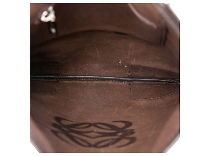 Borsa a tracolla Anagram LOEWE in camoscio marrone Marrone scuro - vista 4