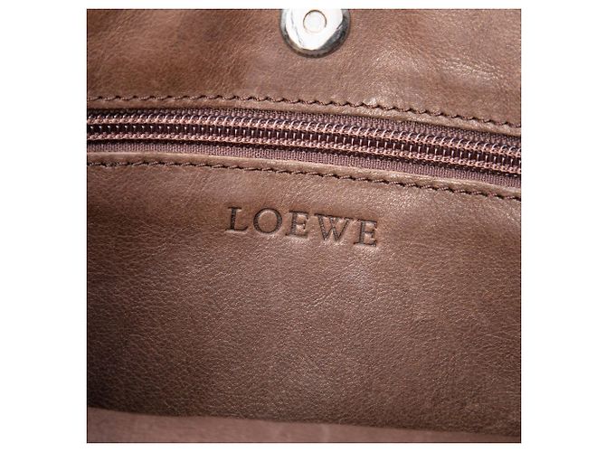 Borsa a tracolla Anagram LOEWE in camoscio marrone Marrone scuro - vista 5
