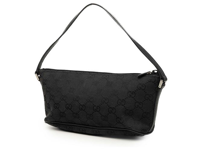 Gucci Black GG Canvas Boat Nero - vista 2