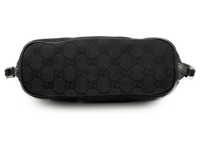 Gucci Black GG Canvas Boat Nero - vista 3