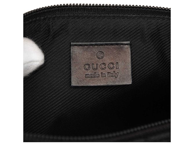 Gucci Black GG Canvas Boat Nero - vista 5