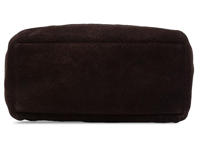 Borsa Tote Chanel CC in camoscio marrone Marrone scuro - vista 3