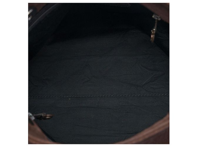 Borsa Tote Chanel CC in camoscio marrone Marrone scuro - vista 4