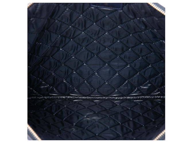 Chanel Blue Large Quilted Caviar O Case Clutch Blau Marineblau - Ansicht 4
