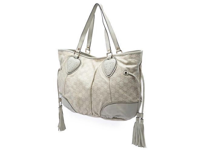 Gucci Tribeca Tote Large Guccissima Weiß - Ansicht 2
