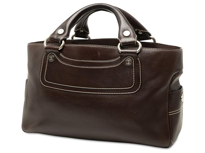 Céline Borsa Boogie Celine in pelle di vitello marrone Marrone scuro - vista 2