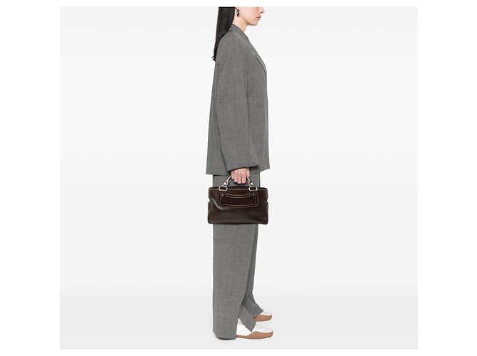 Céline Borsa Boogie Celine in pelle di vitello marrone Marrone scuro - vista 6