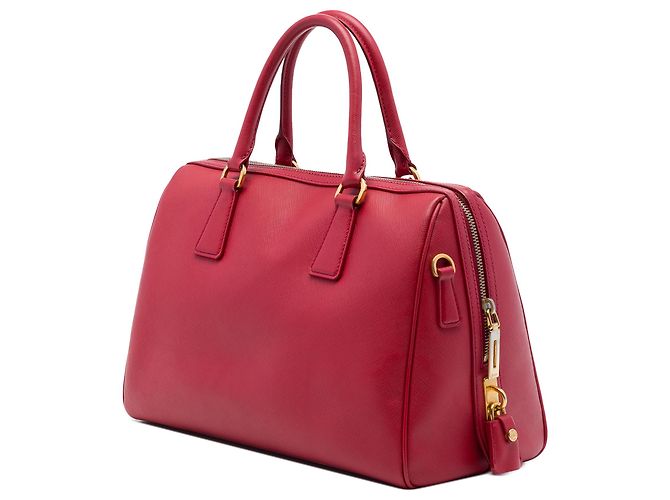 Borsa Bowler Convertibile Prada Red Saffiano Lux con Fiocco Rosso - vista 2
