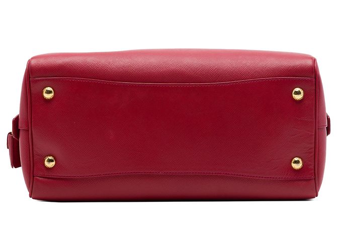 Borsa Bowler Convertibile Prada Red Saffiano Lux con Fiocco Rosso - vista 3
