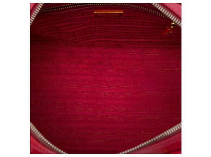 Borsa Bowler Convertibile Prada Red Saffiano Lux con Fiocco Rosso - vista 4