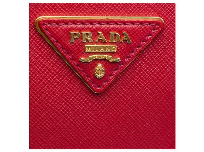 Borsa Bowler Convertibile Prada Red Saffiano Lux con Fiocco Rosso - vista 5
