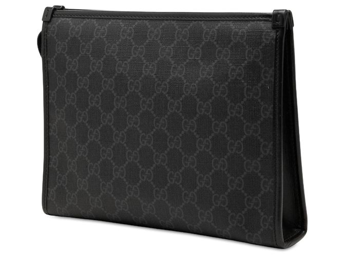 Clutch Gucci Black GG Supreme Retro Interlocking G Nero - vista 2