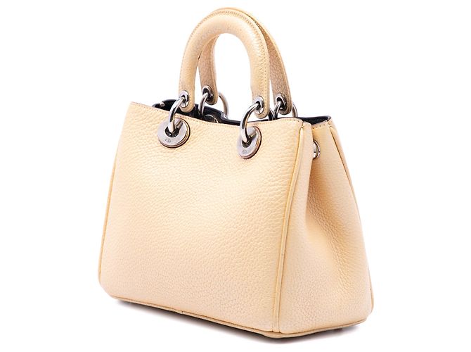 Borsa Diorissimo Mini in pelle metallizzata gialla Dior - vista 2