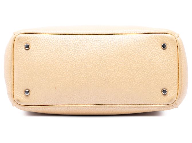 Borsa Diorissimo Mini in pelle metallizzata gialla Dior - vista 3