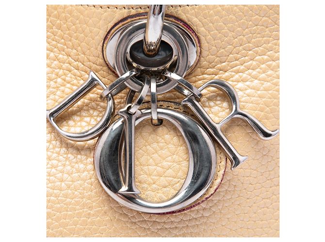 Borsa Diorissimo Mini in pelle metallizzata gialla Dior - vista 5