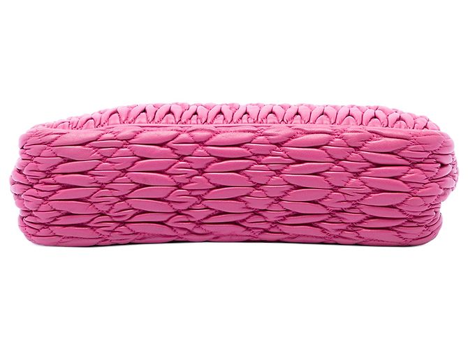 Miu Miu Pink Matelasse Nappa Frame Crystal Chain Satchel - Ansicht 3