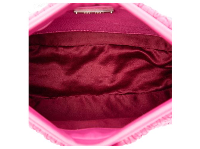 Miu Miu Pink Matelasse Nappa Frame Crystal Chain Satchel - Ansicht 4
