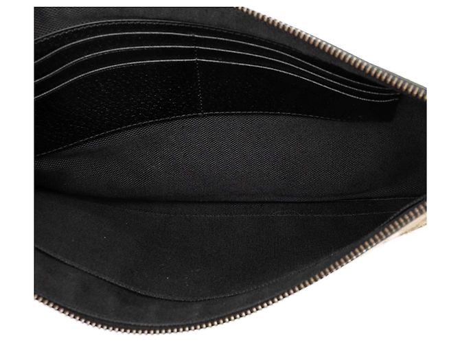 Clutch Gucci in lana beige GG - vista 4