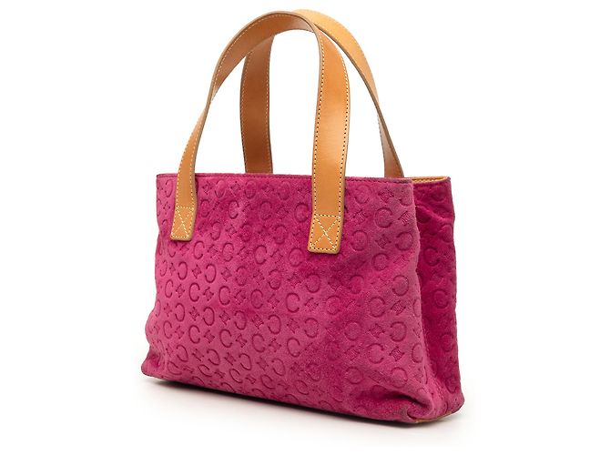 Céline Borsa in camoscio Celine Pink C Macadam Rosa - vista 2