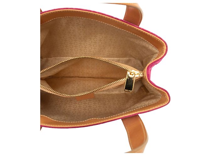 Céline Borsa in camoscio Celine Pink C Macadam Rosa - vista 4