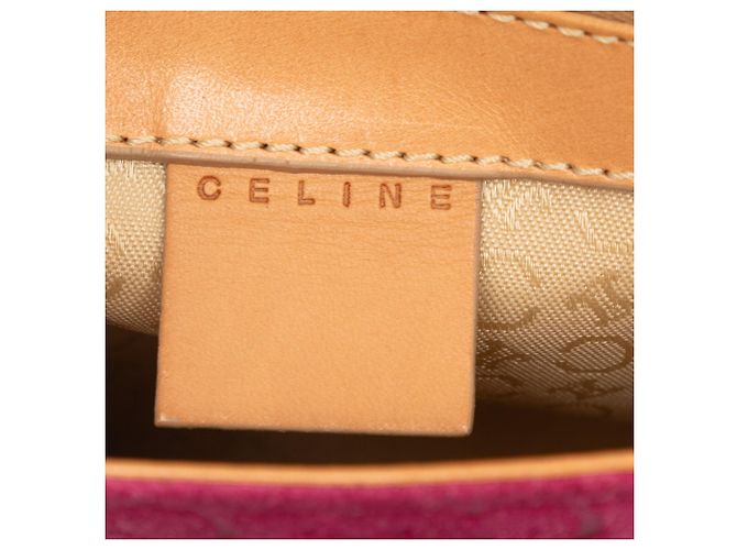 Céline Borsa in camoscio Celine Pink C Macadam Rosa - vista 5