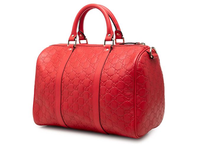Gucci Joy Boston Bag Medium Guccissima Rot - Ansicht 2