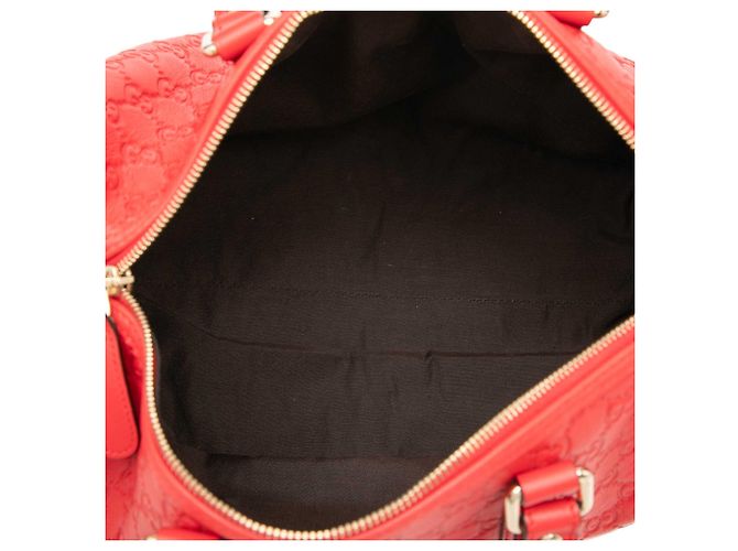 Gucci Joy Boston Bag Medium Guccissima Rot - Ansicht 4