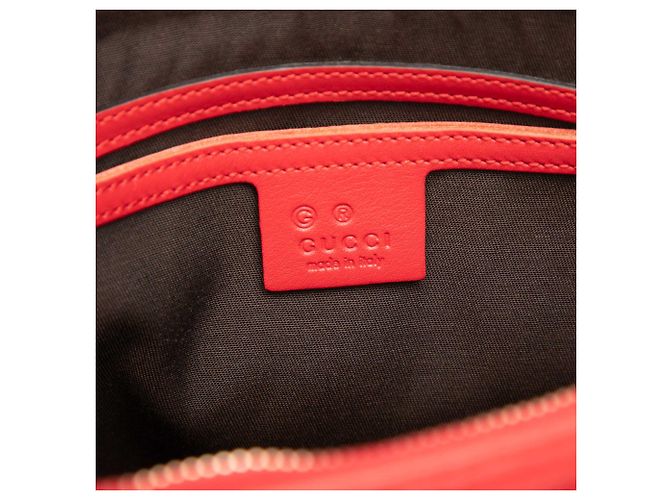 Gucci Joy Boston Bag Medium Guccissima Rot - Ansicht 5