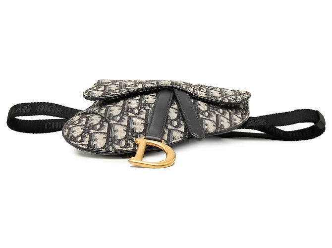 Autre Marque Bolso cinturón Saddle Dior Blue Mini Oblique Canvas Azul Azul marino - vista 3