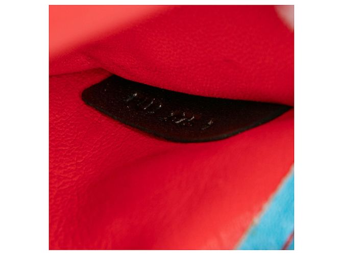 Borsa a tracolla Valentino Red Vitello 1973 Va Va Voom Rockstud Rainbow Rosso - vista 6