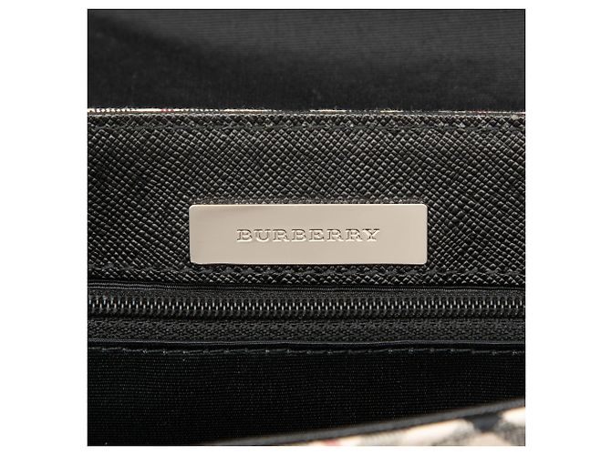 Borsa a tracolla Burberry Beige Nova Check Canvas - vista 5